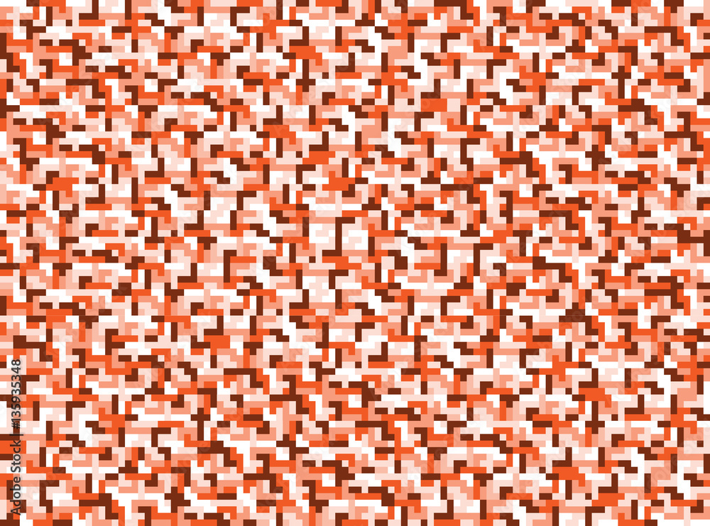 Fototapeta premium BACKGROUND IN STYLE PIXEL ORANGE