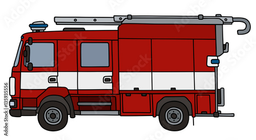 Hand drawing of a fire truck