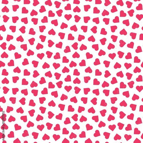 Seamless patten from many random oriented hearts. Modern romanti