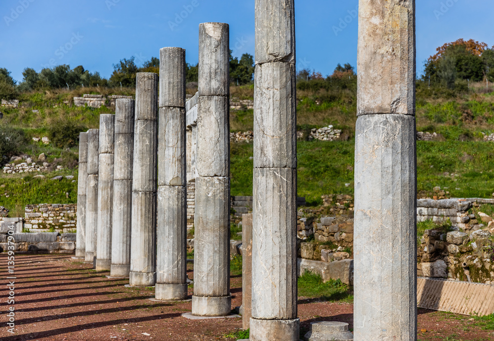 ruins of stadium in ancient Messena, Peloponnese