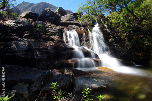 Waterfall on the isle of Arran  Scotland  