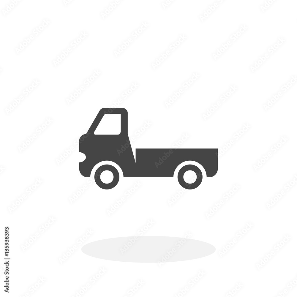 Truck Icon. Vector logo on white background