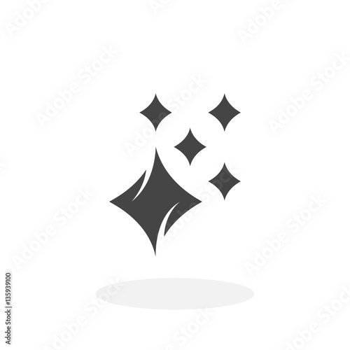 Shine Icon. Vector logo on white background