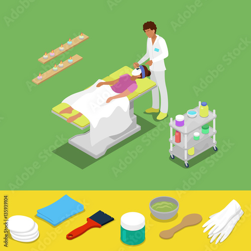 Beauty Salon Isometric Concept