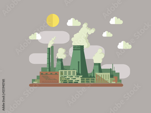 ecological disaster
Environmental problems concept. 
flat style