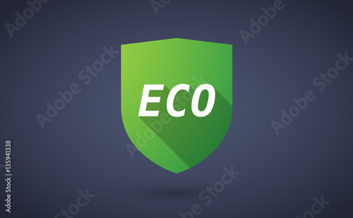 Long shadow shield with    the text ECO