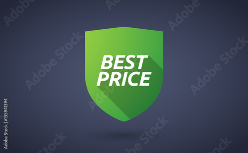 Long shadow shield with    the text BEST PRICE