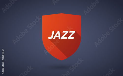 Long shadow shield with    the text JAZZ