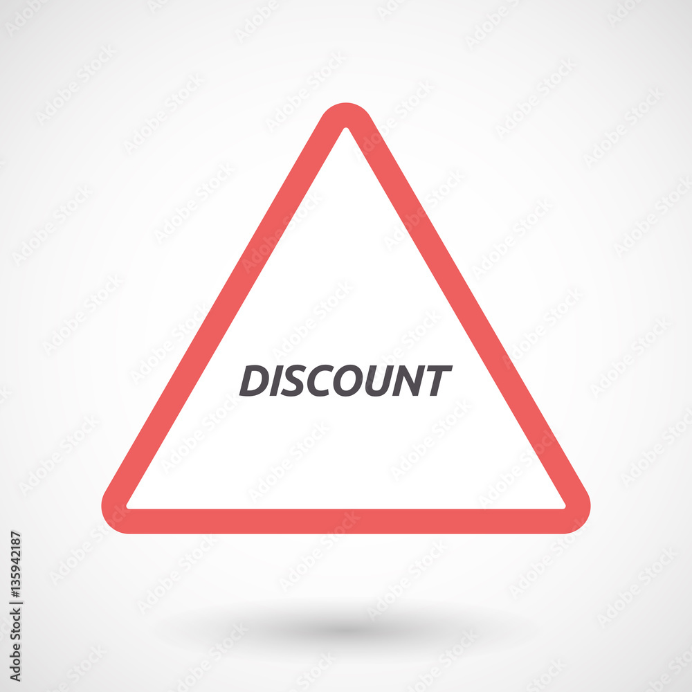 Isolated warning signal with the text DISCOUNT Isolated warning signal with the text DISCOUNT