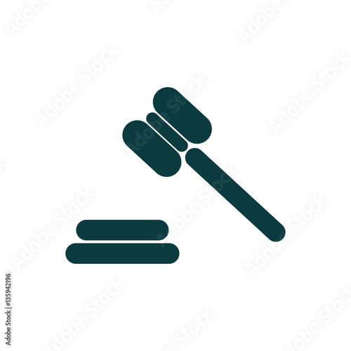 Law Icon in trendy flat style isolated on white background. Judg