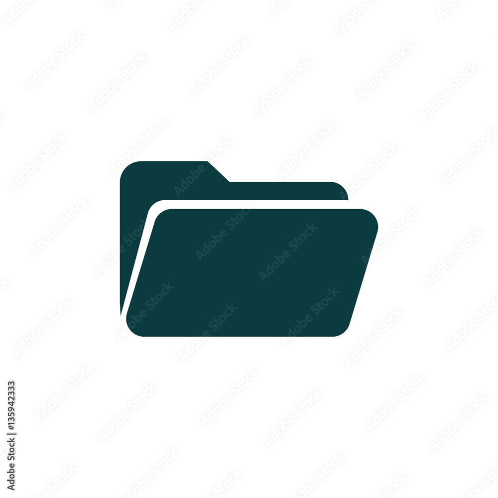 Folder Icon in trendy flat style isolated on white background Folder Icon in trendy flat style isolated on white background