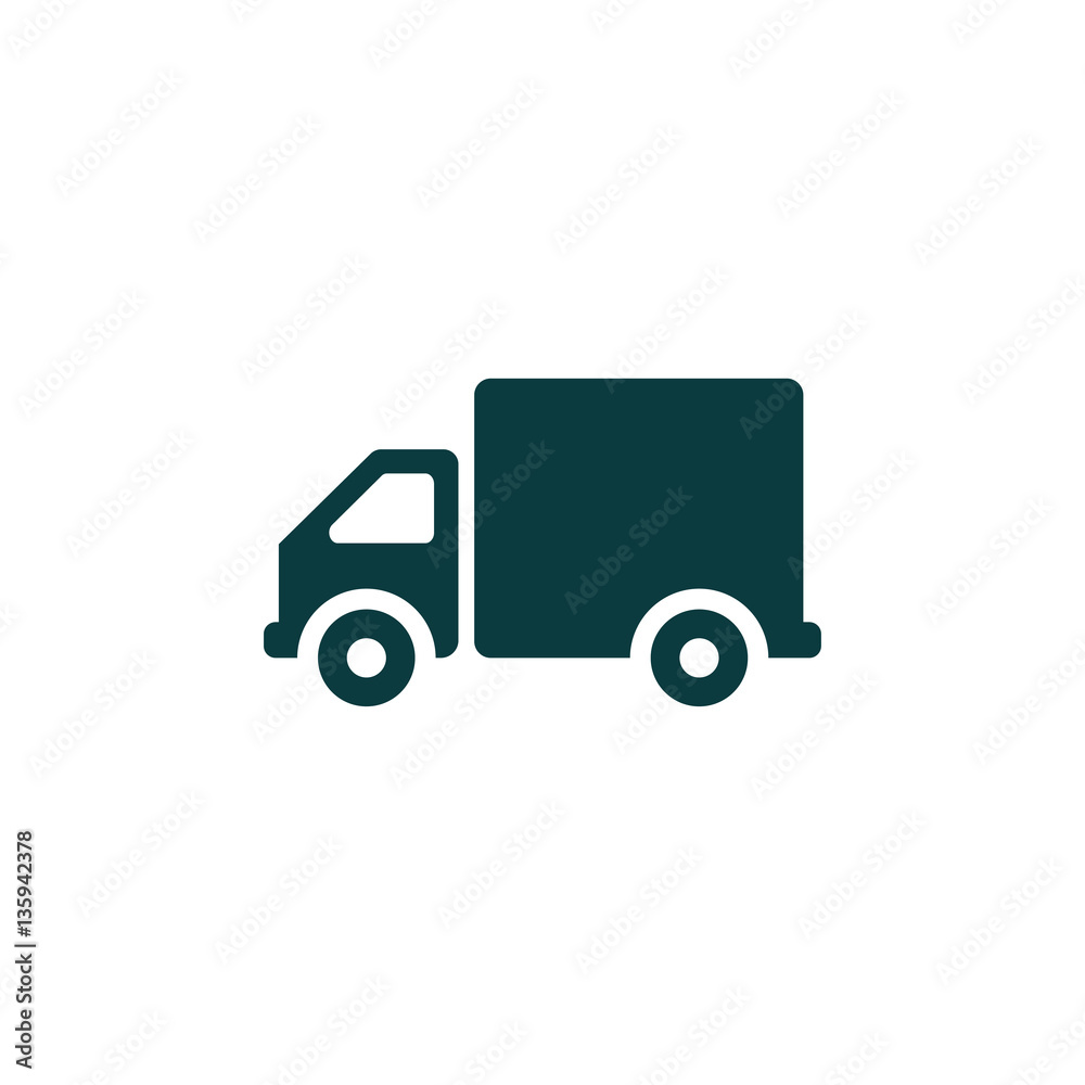 Truck Icon in trendy flat style isolated on white background