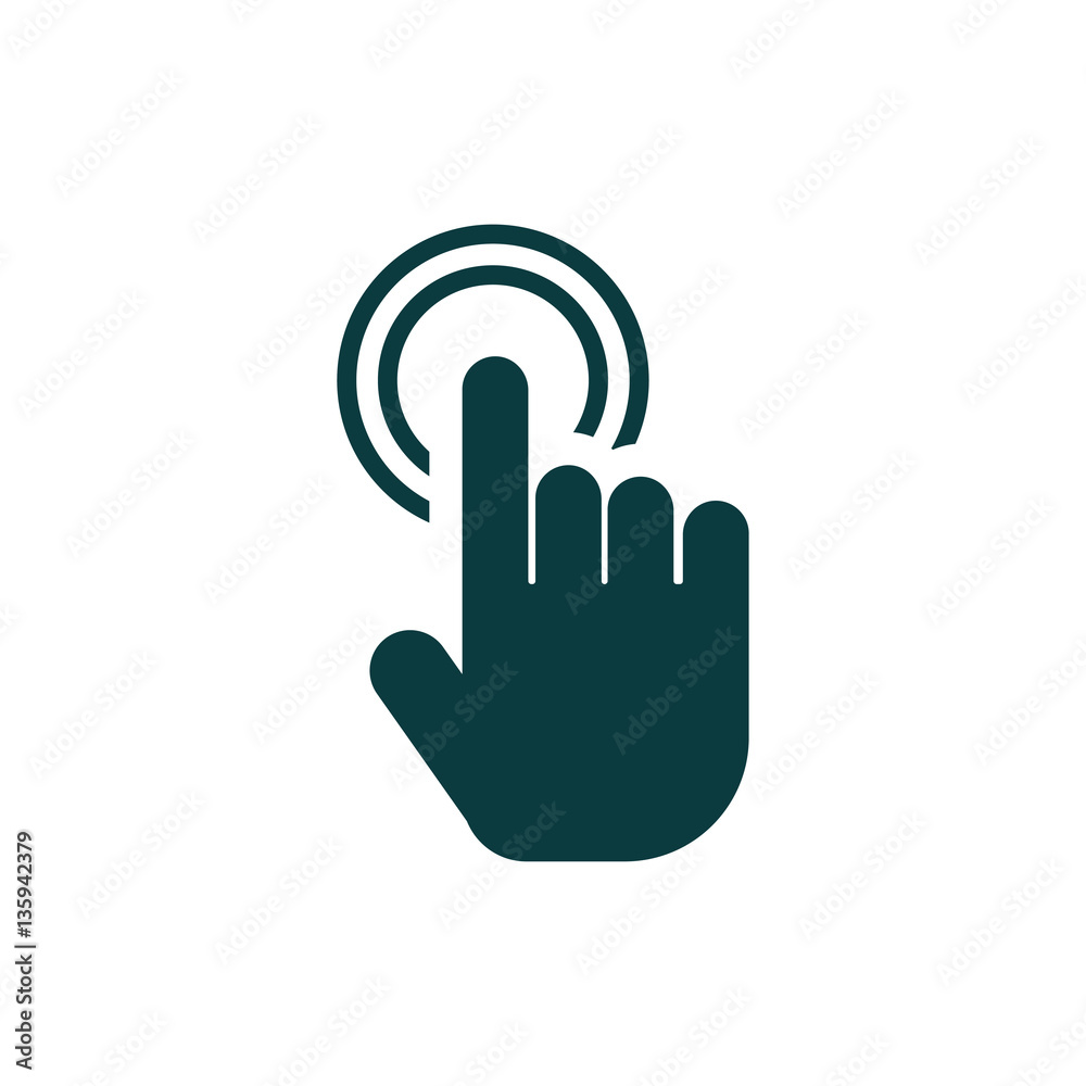 Click Icon in trendy flat style isolated on white background Click Icon in trendy flat style isolated on white background