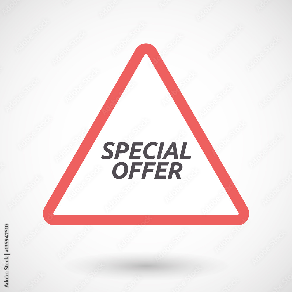 Isolated warning signal with the text SPECIAL OFFER Isolated warning signal with the text SPECIAL OFFER