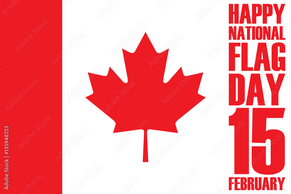 National Flag Day of Canada greeting card. Vector illustration. National Flag Day of Canada greeting card. Vector illustration.
