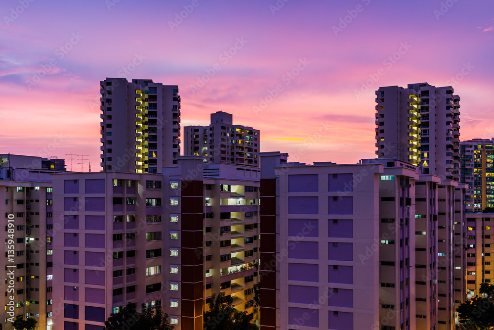 Apartment Dusk, Living Flat Sunset, Twilight skyscraper time aer