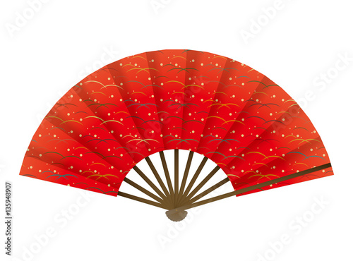 扇子　和柄　露芝