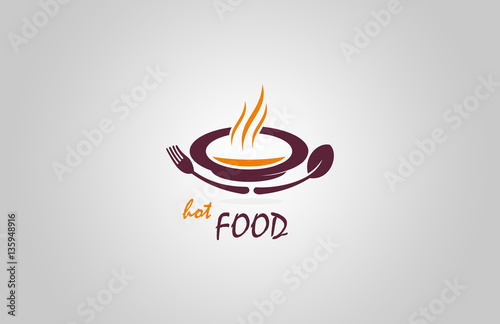 restaurant hot food logo