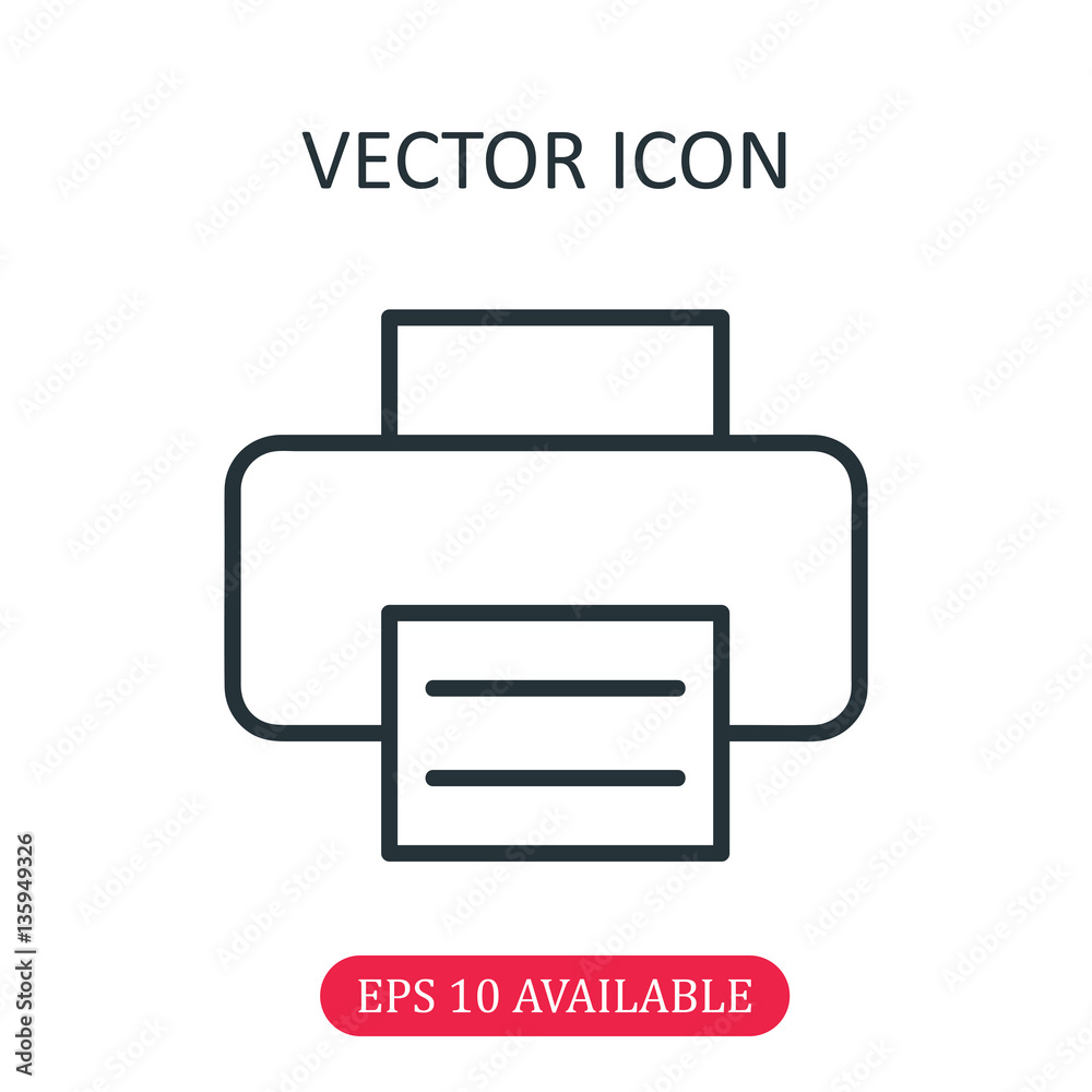 Print icon vector Print icon vector