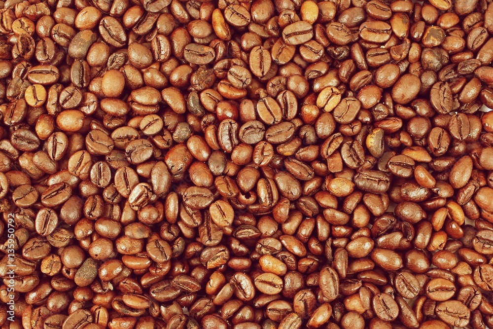 Obraz premium roasted coffee beans, can be used as a background