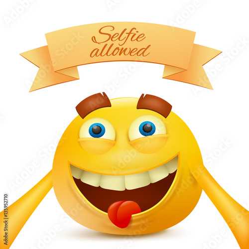 emoji emoticon smiley yellow face character making selfie photo