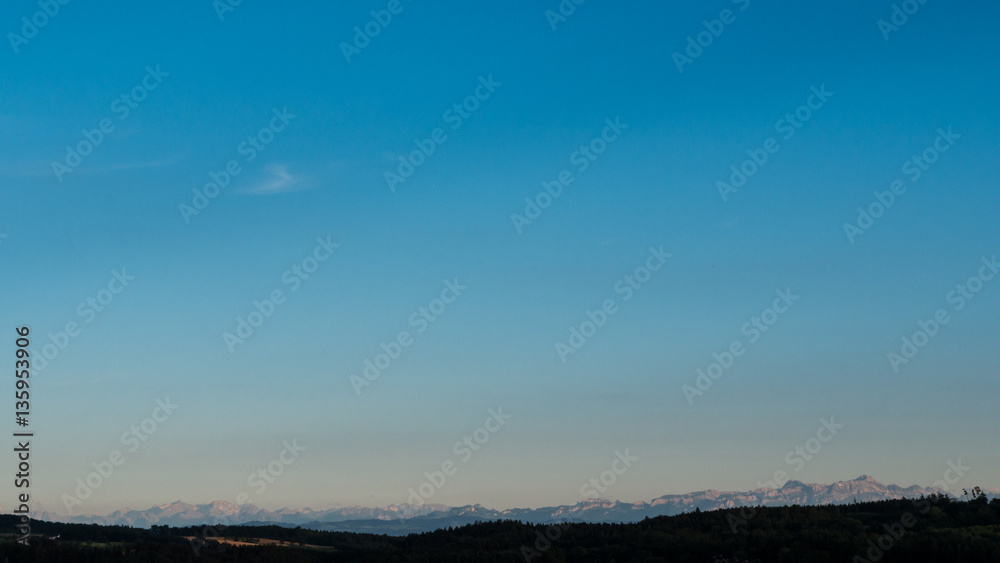 Panoramic view of the Alps