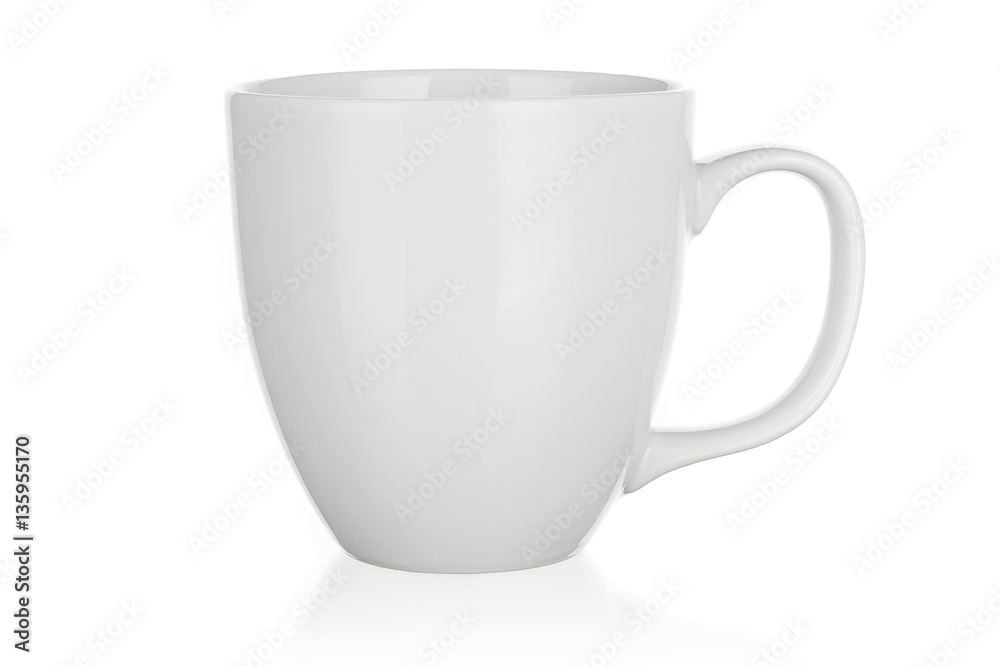 White mug isolated on white