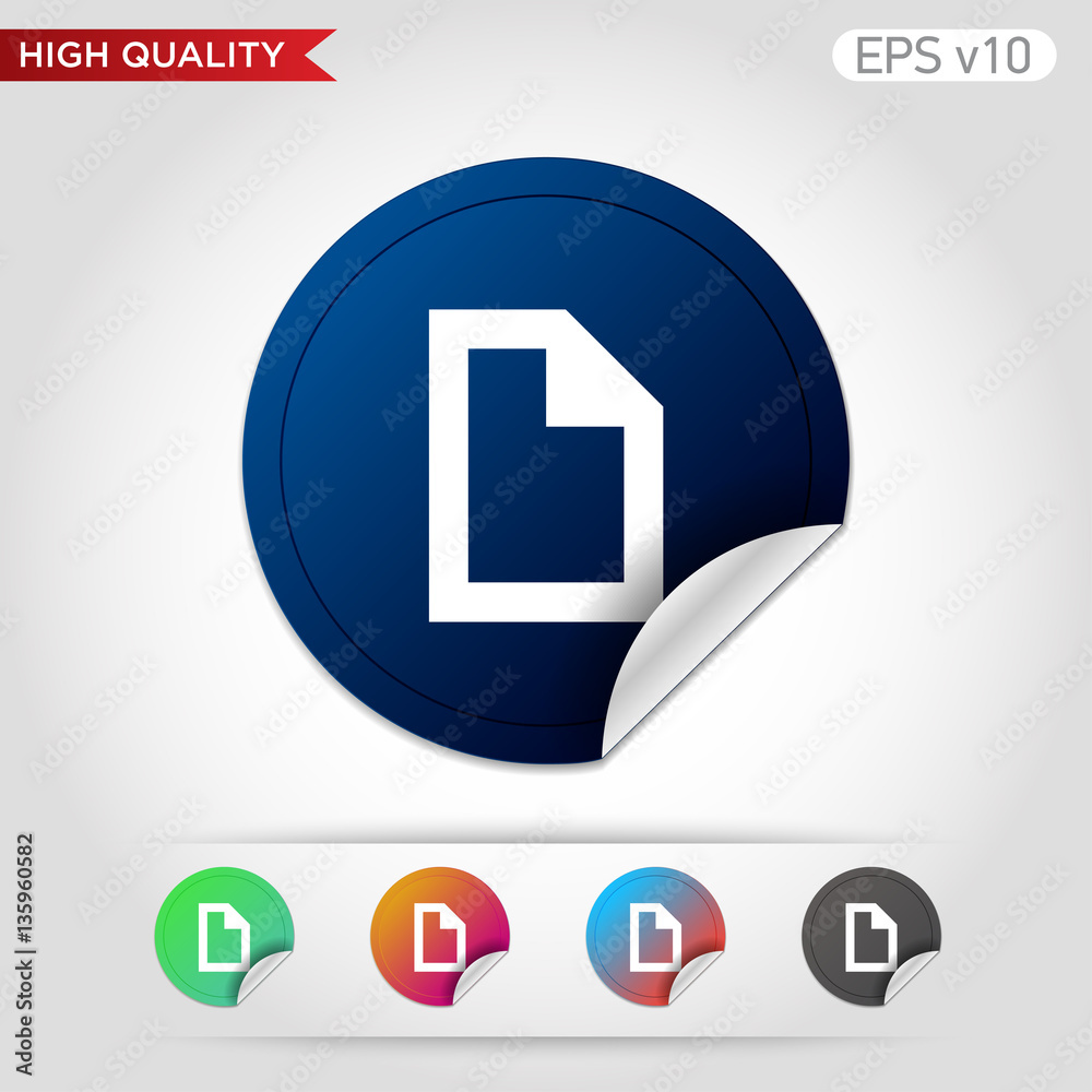 Document icon. Button with document icon. Modern UI vector. Document icon. Button with document icon. Modern UI vector.