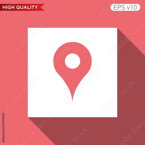 Geo tag icon. Button with geo tag icon. Modern UI vector.