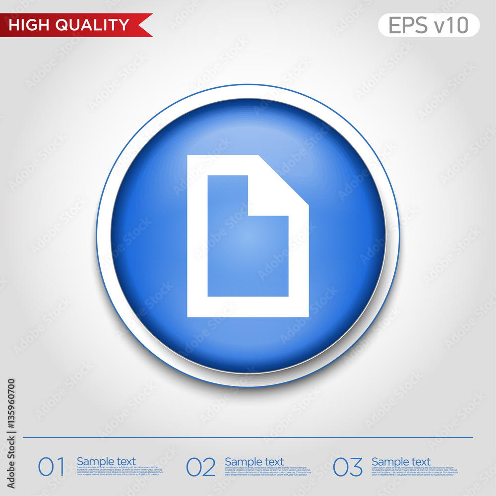 Document icon. Button with document icon. Modern UI vector.