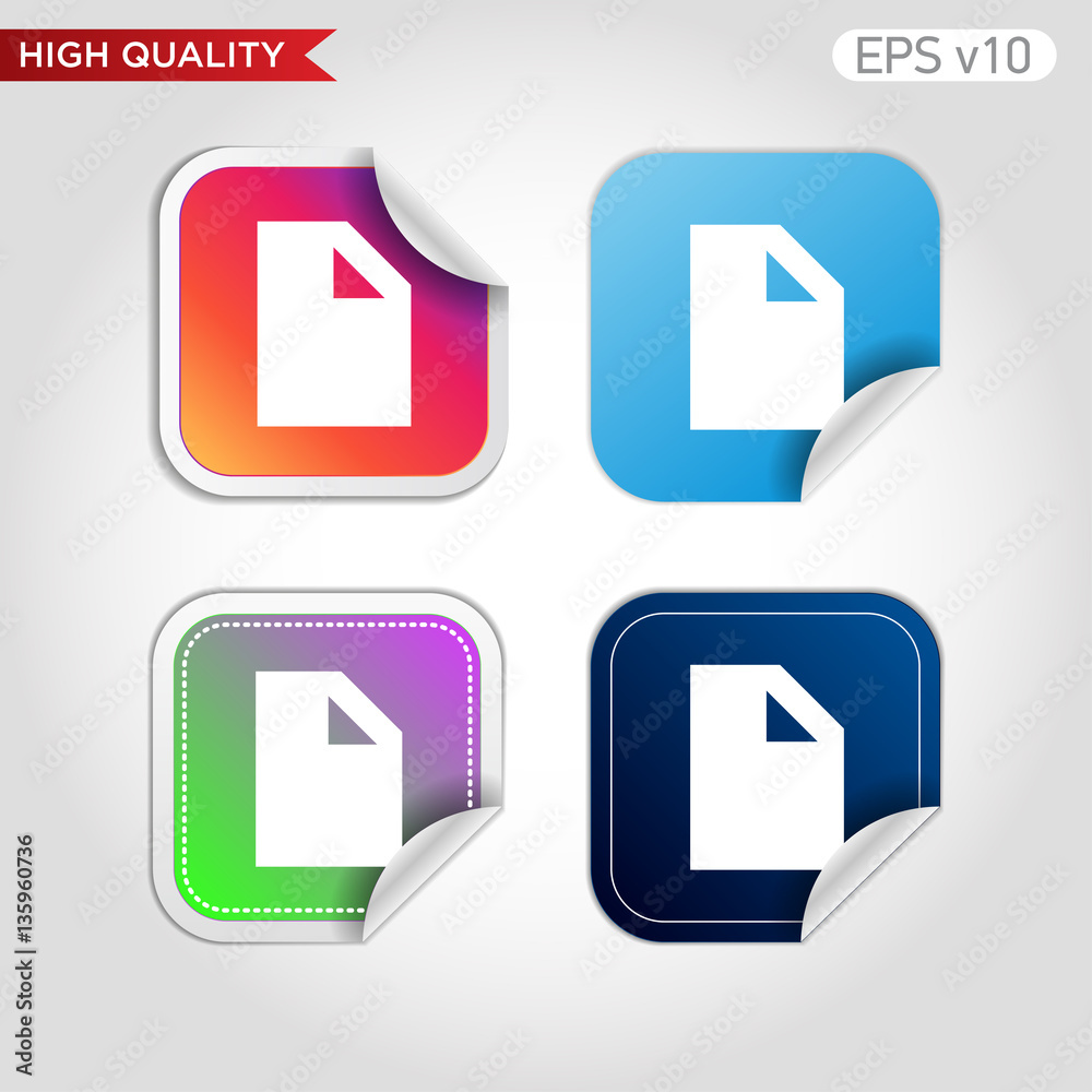 New document icon. Button with document icon. Modern UI vector. New document icon. Button with document icon. Modern UI vector.