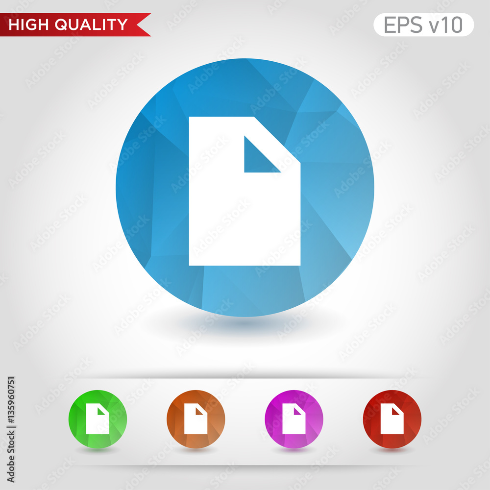 New document icon. Button with document icon. Modern UI vector. New document icon. Button with document icon. Modern UI vector.