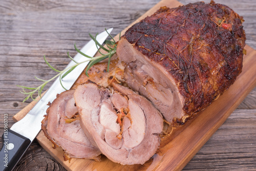 Stuffed turkey roll