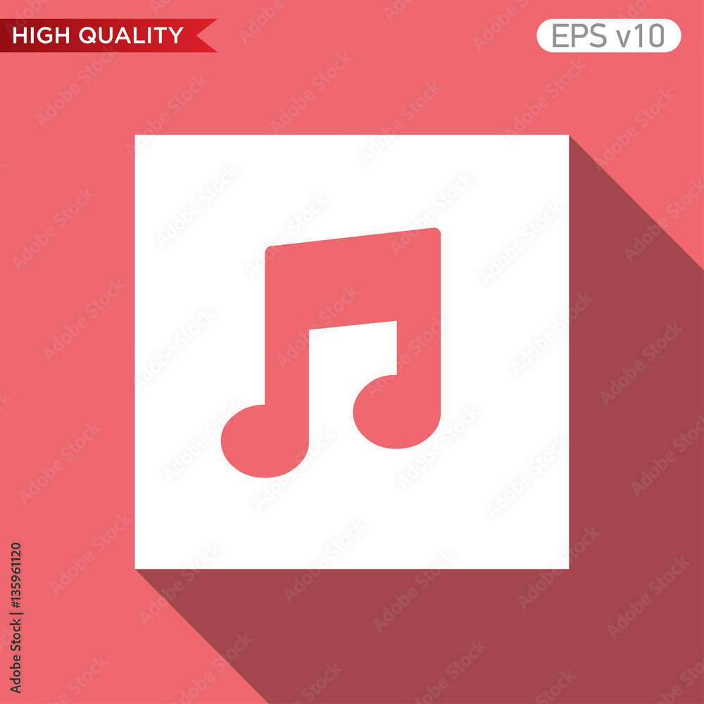 Music icon. Button with music icon. Modern UI vector. Music icon. Button with music icon. Modern UI vector.