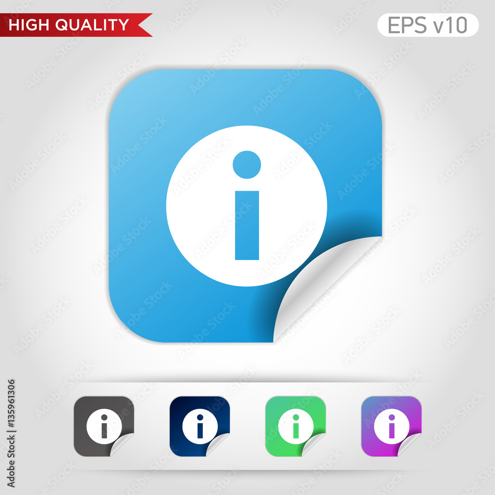 Info icon. Button with info icon. Modern UI vector. Info icon. Button with info icon. Modern UI vector.