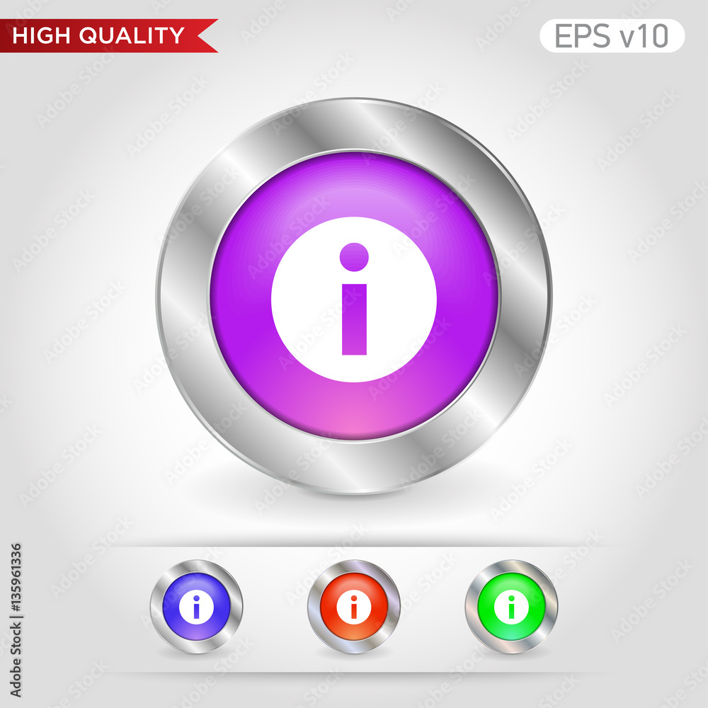 Info icon. Button with info icon. Modern UI vector. Info icon. Button with info icon. Modern UI vector.