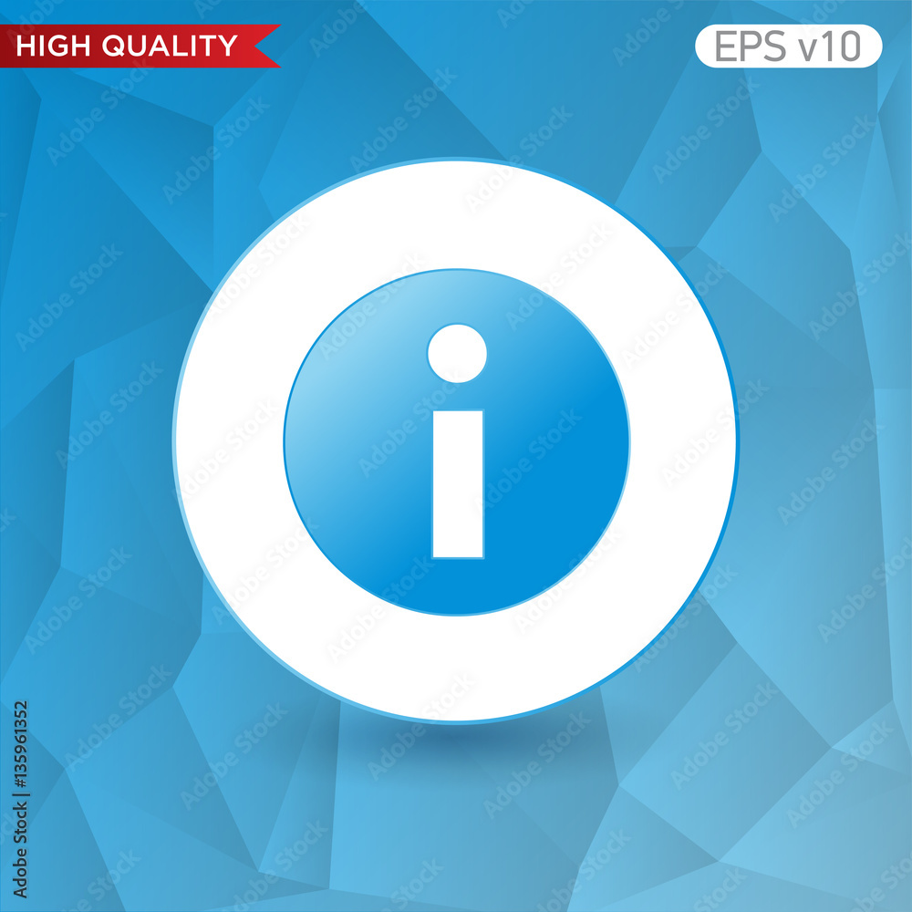 Info icon. Button with info icon. Modern UI vector. Info icon. Button with info icon. Modern UI vector.