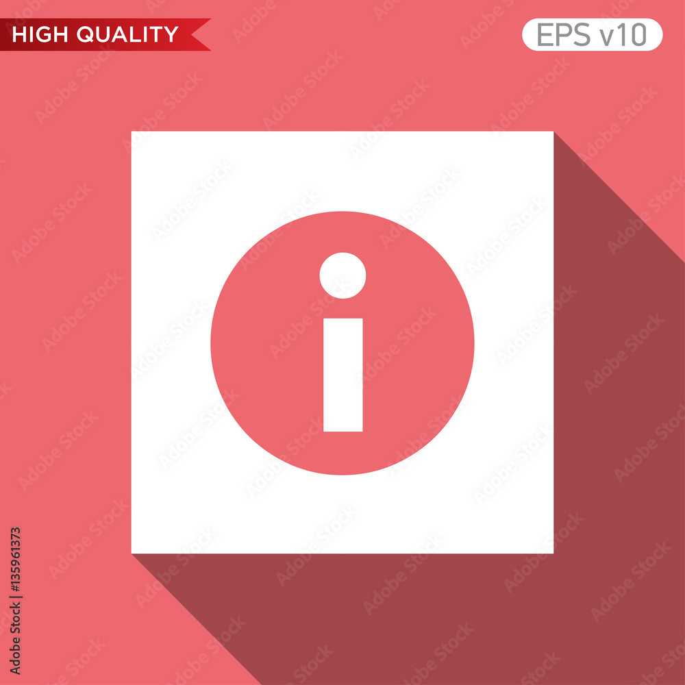 Info icon. Button with info icon. Modern UI vector. Info icon. Button with info icon. Modern UI vector.