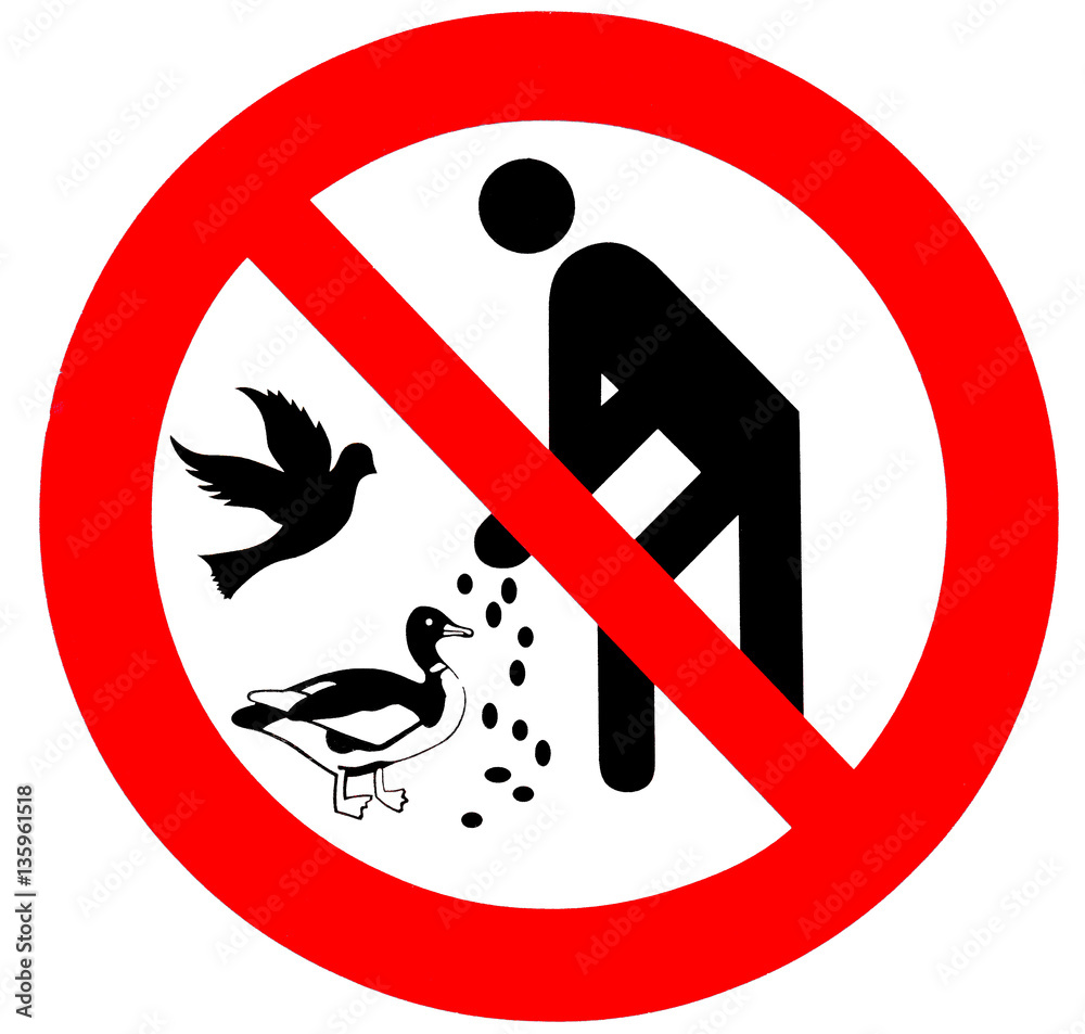 Vögel füttern verboten StockIllustration Adobe Stock