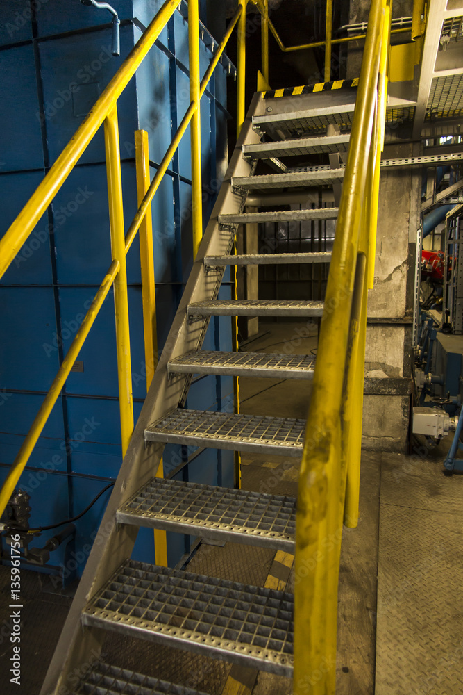 stairs with grate boiler to the boiler room stairs with grate boiler to the boiler room