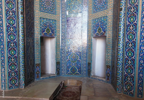Intérieur d'une mosquée en Iran