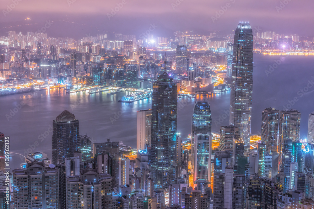 Victoria Harbor of Hong Kong,modern Asian city. Victoria Harbor of Hong Kong,modern Asian city.