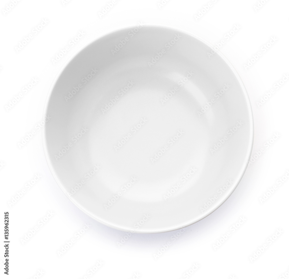 White matted bowl on white background White matted bowl on white background