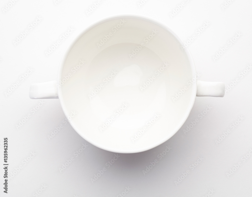 White soup mug on white background White soup mug on white background