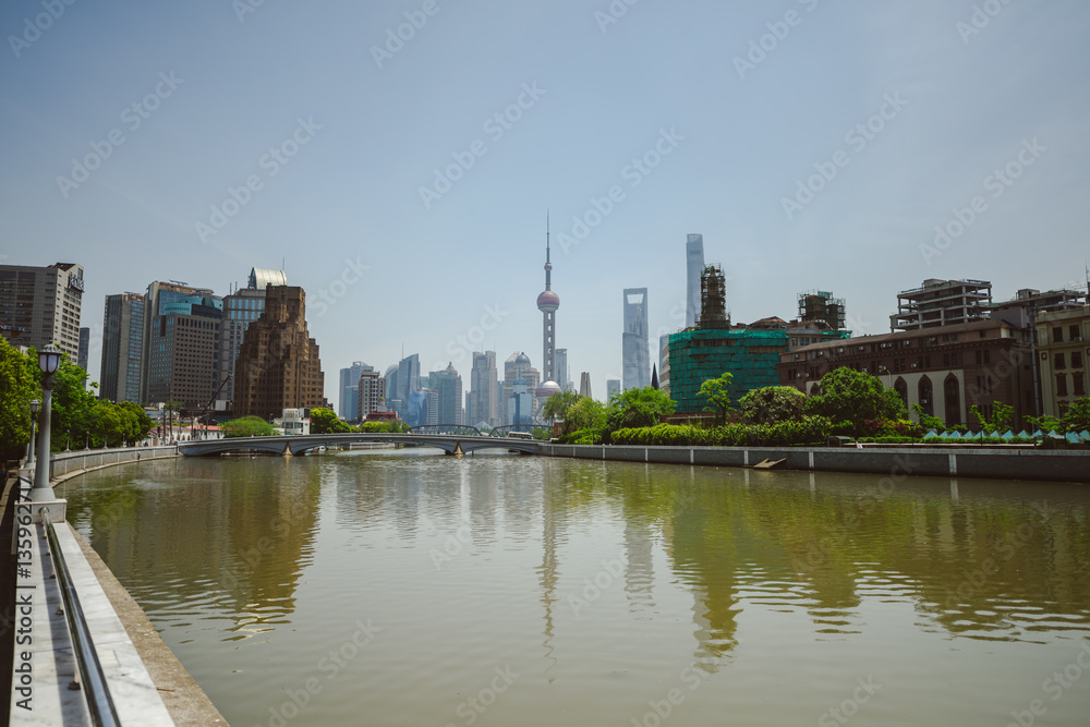 Pudong new area skyline, Shanghai, China