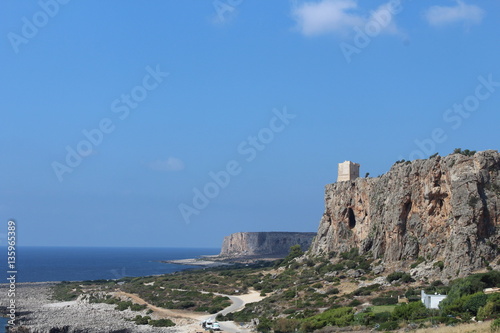Vista sul mar mediterraneo, san vito lo capo, sicilia