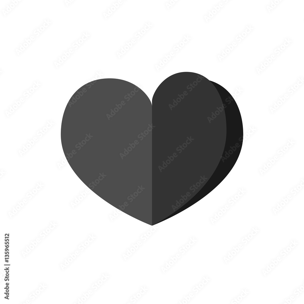 Heart Icon in trendy flat style isolated on white background. Love ...