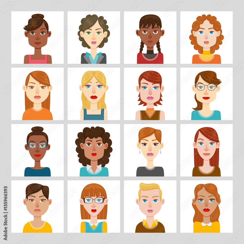 Women avatar set Women avatar set