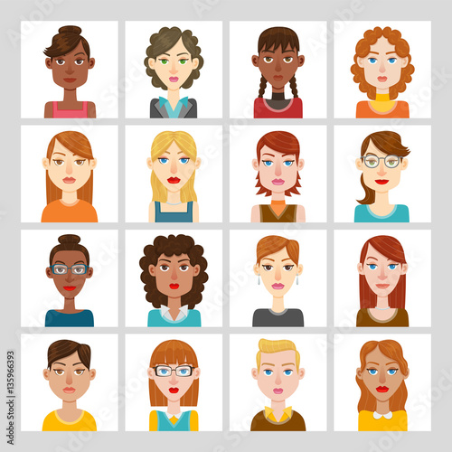 Women avatar set © insemar