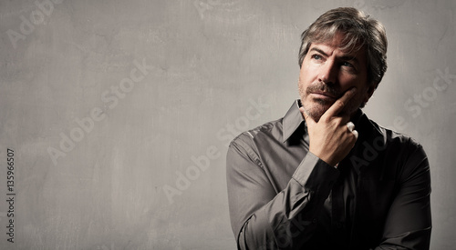 Photography Thinking man